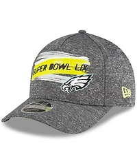 New Era Men's Gray Philadelphia Eagles Super Bowl Lix 9FORTY A-Frame Adjustable Hat