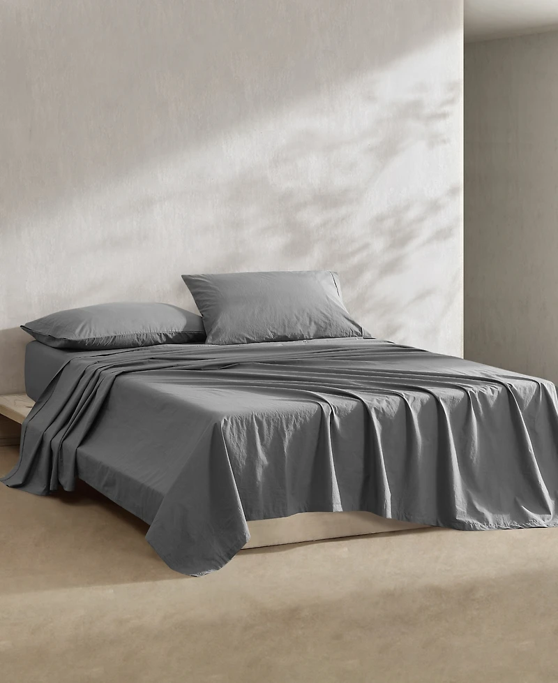 Calvin Klein Washed 200-Thread Count Cotton 3-Pc. Sheet Set, Twin