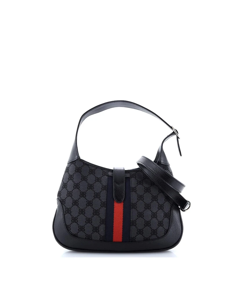 Pre-Owned Balenciaga Small x Gucci The Hacker Project Jackie 1961 Hobo Bb Canvas