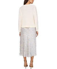 Vince Camuto Women's V-Neck Button-Front Sequin Cardigan