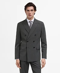 Mango Men's Slim-Fit Double Breasted Blazer