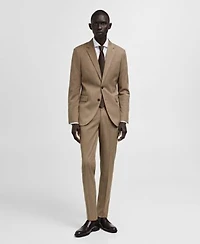 Mango Mens Prince Of Wales Slim Fit Suit