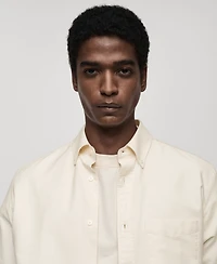 Mango Men's Cotton Oxford Shirt