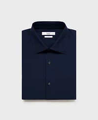 Mango Men's Slim-Fit Cotton Poplin Dress Shirt