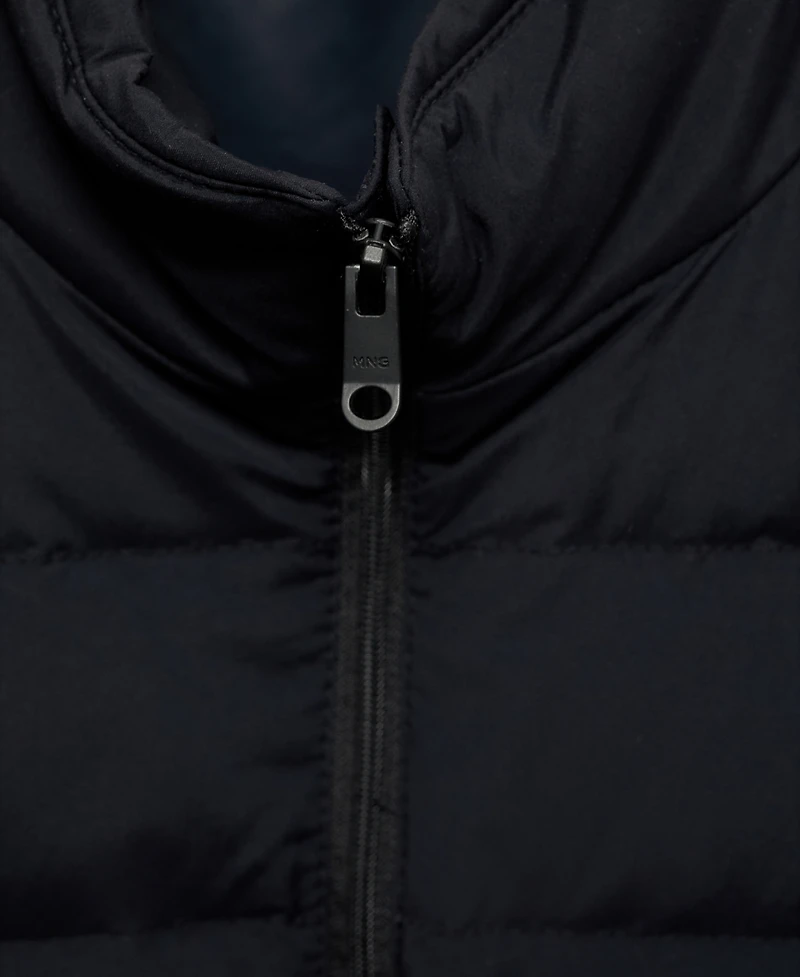 Mango Men's Down And Feather Quilted Vest
