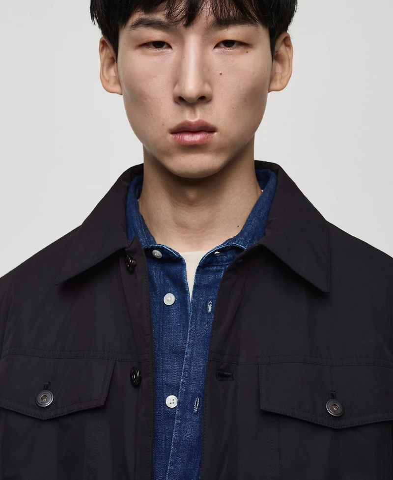 Mango Men's Water-Repellent Quilted Jacket