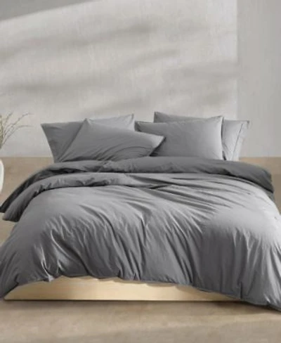 Calvin Klein Washed Percale Cotton Solid Comforter Sets