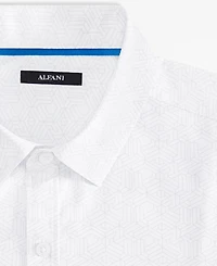 Alfani Men's Illusion Long Sleeve Geo Print Button-Front Performance Shirt, Exclusively at Macy's