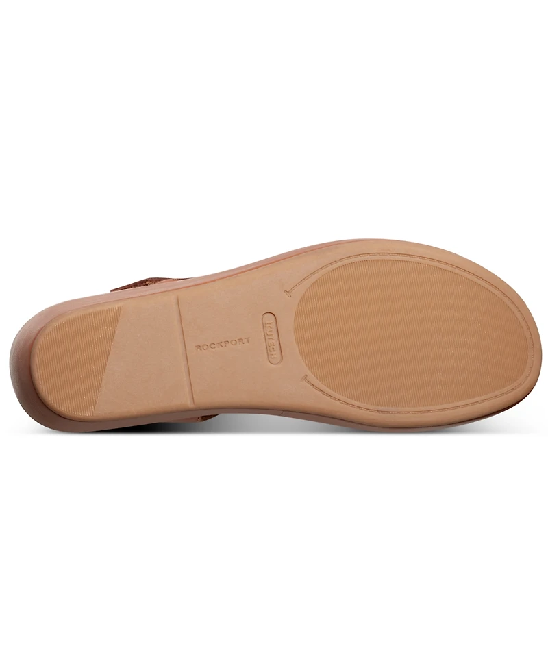 Rockport Women's Amira Strappy Open Toe Casual Wedge Sandals