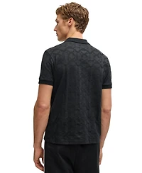 Boss by Hugo Men's Jacquard Circle Polo Shirt