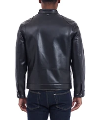 Michael Kors Men's Faux Leather Moto Jacket