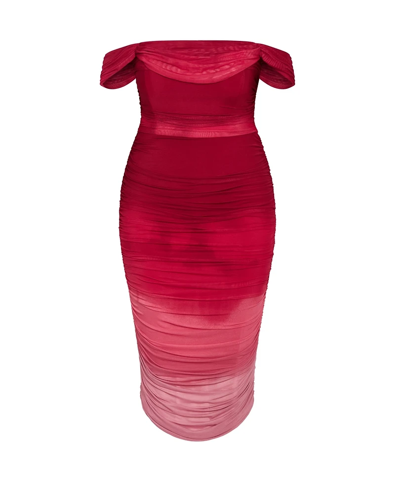 Plus Alyssa Print Midi Dress