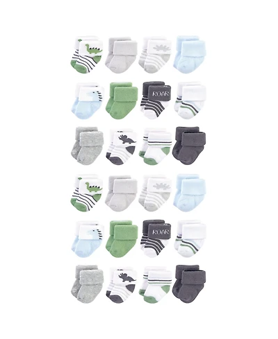 Hudson Baby Baby Boys Hudson 24-Pack Comfort Terry Socks Set