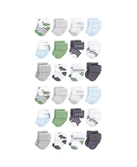 Hudson Baby Baby Boys Hudson 24-Pack Comfort Terry Socks Set
