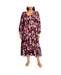 City Chic Plus Jayden Print Dress