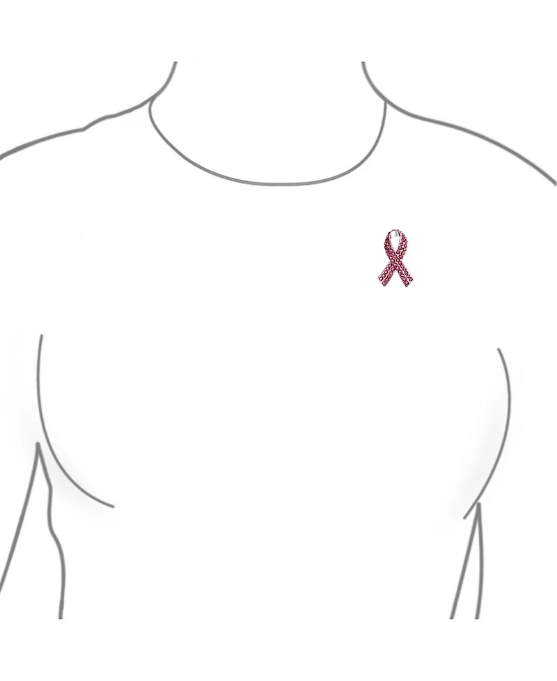 Bling Jewelry Cancer Awareness Brooch Pin Multi Color Crystal Enamel Support Symbol