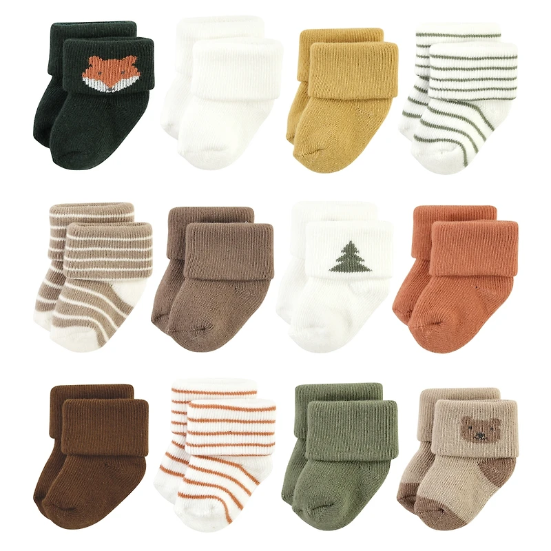 Hudson Baby Boys Cotton Rich Terry Socks 24-Pack