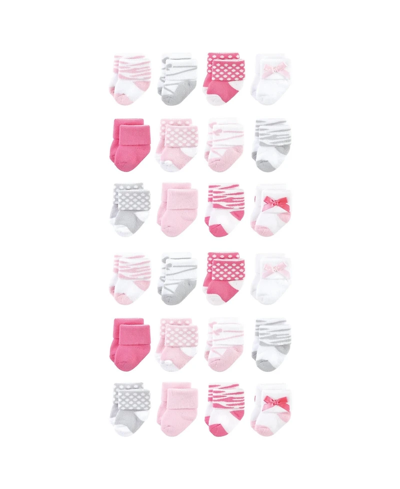 Luvable Friends Baby Boys Cotton Rich Terry Socks 24-Pack Bundle