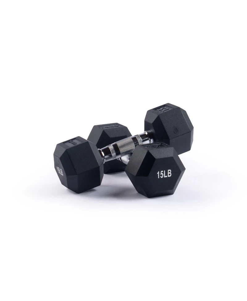 Bintiva Dumbbell Set with Rack - Hex Shaped Edges With Stand 5lbs - 25lbs
