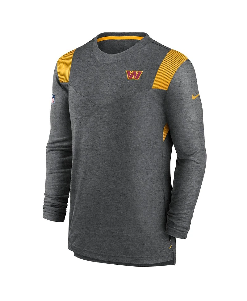 Nike Men's Heather Charcoal Washington Commanders Player Performance Long Sleeve T-Shirt