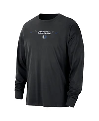 Nike Men's Black Dallas Mavericks Courtside Oversized Long Sleeve T-Shirt