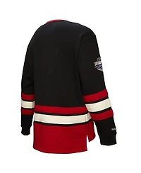 Mitchell & Ness Men's Black Chicago Blackhawks Heritage Lace-Up Pullover Sweatshirt