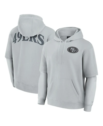 Fanatics Men's and Women's Gray San Francisco 49ers Sleek Elements Pullover Hoodie