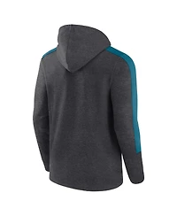 Fanatics Men's Heather Charcoal Jacksonville Jaguars Gains Full-Zip Hoodie
