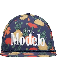 Lids Men's Navy Modelo Beer Rope Floral Golfer Adjustable Hat