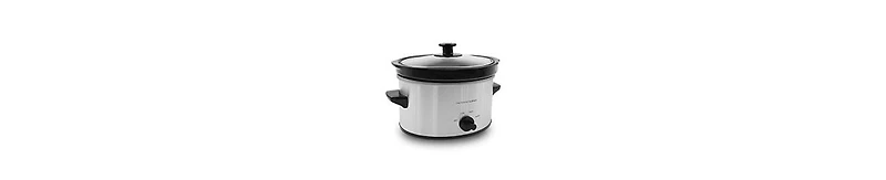 Elite Cuisine 2 Quart Oval Stainless Steel Slow Cooker