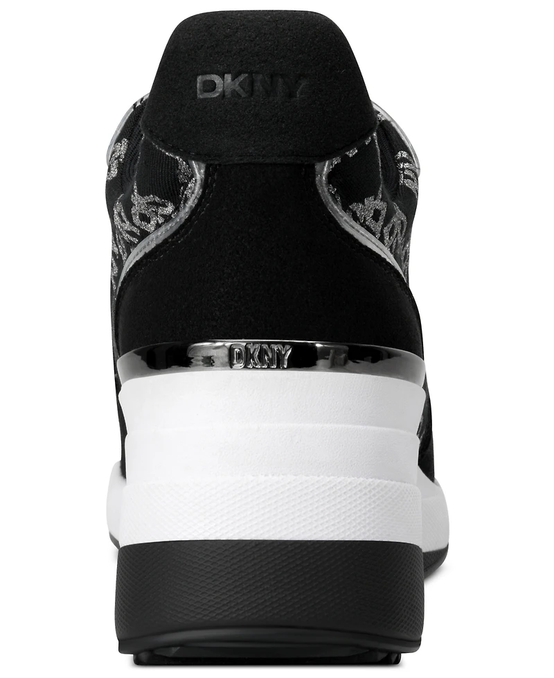 Dkny Women's Kamay Lace-Up Wedge Sneakers