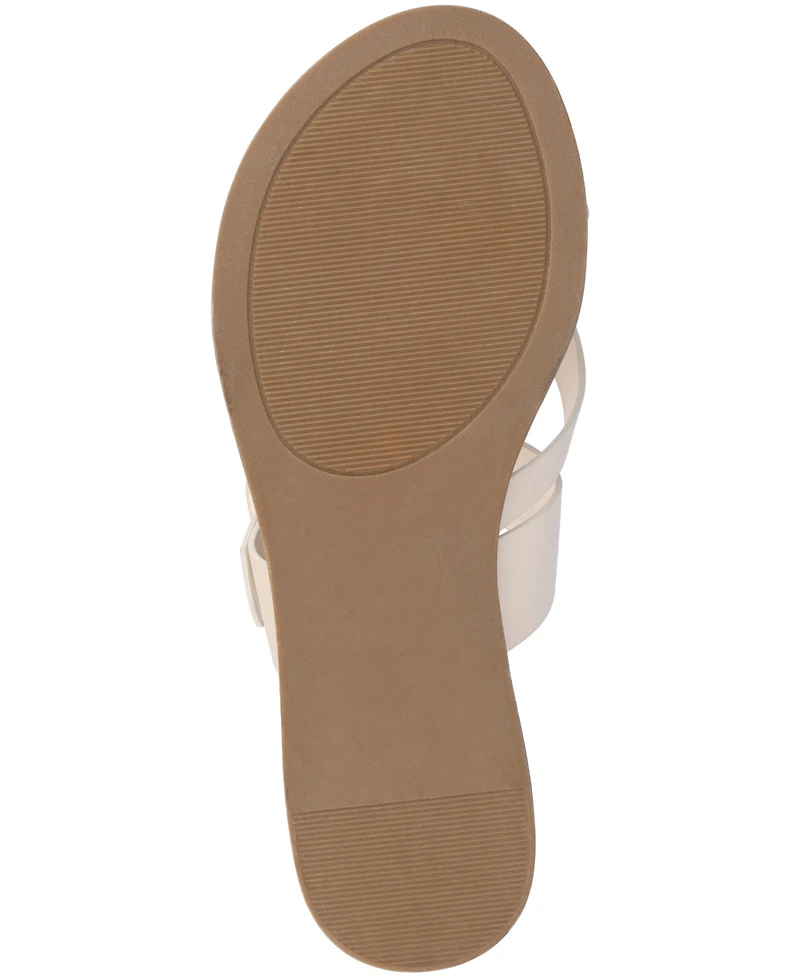 Journee Collection Women's Layra Strappy Buckle Flat Sandals