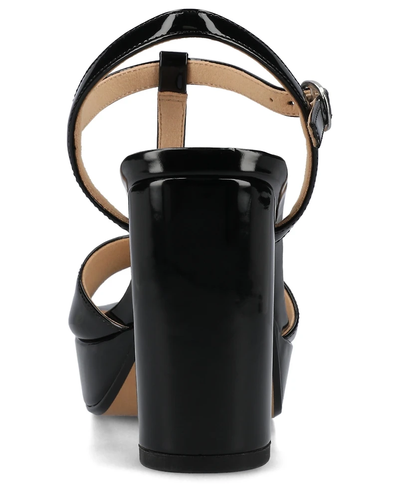 Journee Collection Women's Nalie T-Strap Platform Dress Sandals