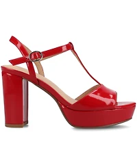 Journee Collection Women's Nalie T-Strap Platform Dress Sandals