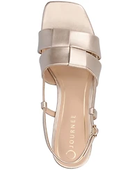 Journee Collection Women's Tabatha Block Heel Slingback Flat Sandals