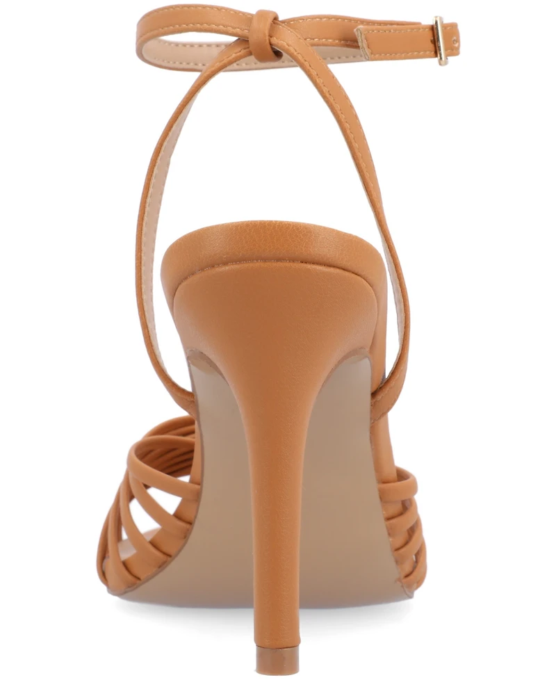 Journee Collection Women's Vanita Stiletto Strappy Dress Sandals