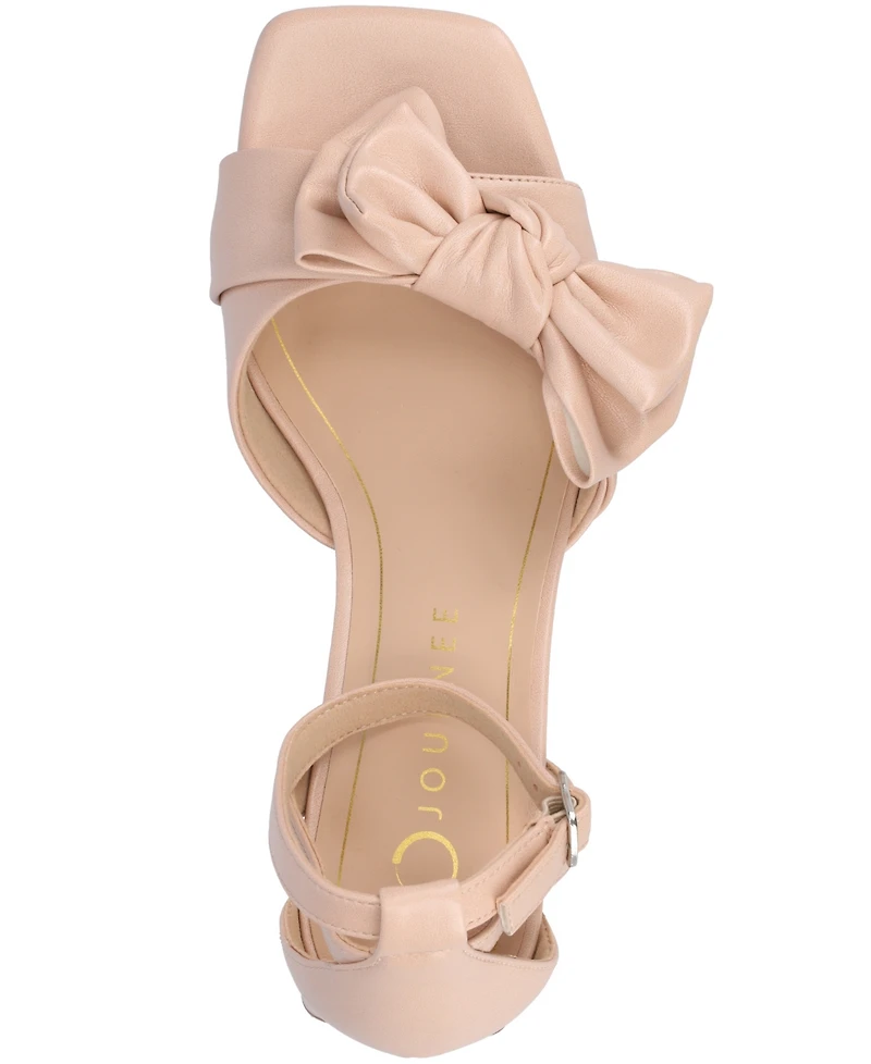 Journee Collection Women's Zevi Block Heel Dress Sandals