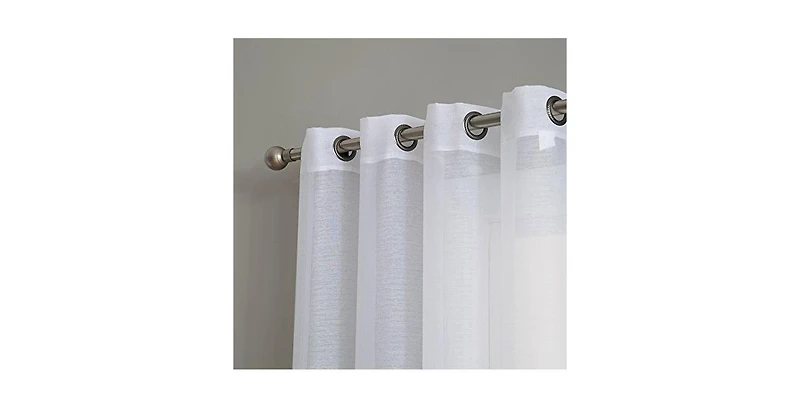 Hlc.me Sheer Grommet Patio Curtain Panel for Sliding Glass Doors - 100 W x 84 L