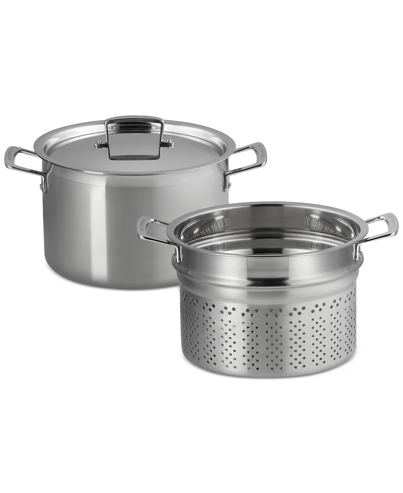Le Creuset Classic Stainless Steel Deep Round Pasta Pot & Sieve, 7.5 Qt.
