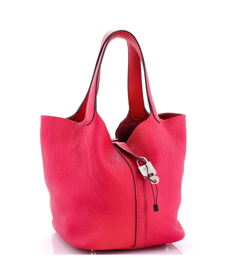 Pre-Owned HERMES Mm Eclat Picotin Lock Bag Clemence with Swift