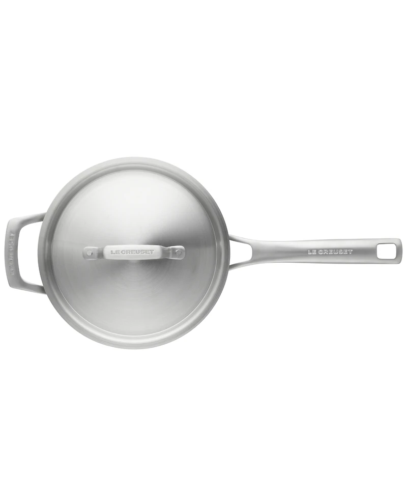 Le Creuset Essential Stainless Steel Round Saucepan with Lid, 4 Qt.