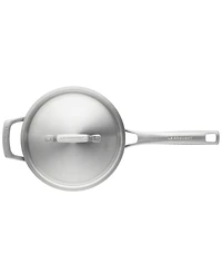 Le Creuset Essential Stainless Steel Round Saucepan with Lid, 4 Qt.