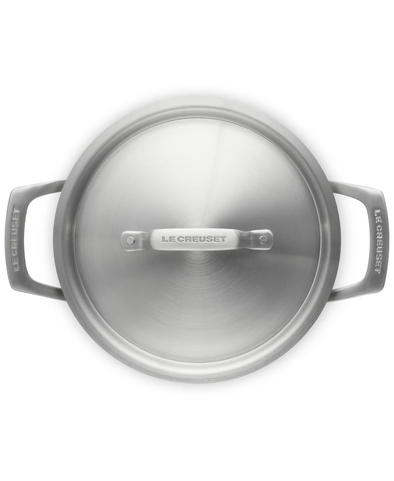 Le Creuset Essential Stainless Steel Deep Round Stockpot with Lid, 4 Qt.
