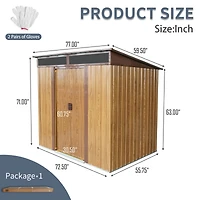Streamdale 6ft x 5ft Metal Outdoor Storage with Transparent Top