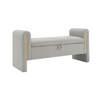 Streamdale Modern Teddy Bench with Storage and Arms
