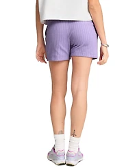 Puma Women's Essential Solid-Color Pointelle 4" Shorts