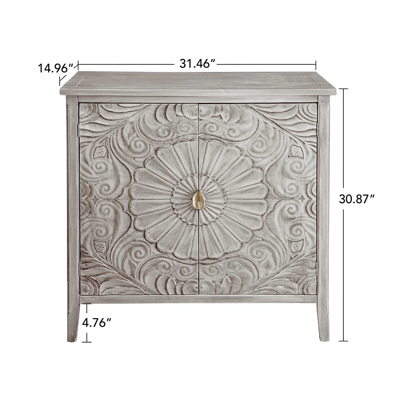 Sideboard Storage Cabinet, Vintage Accent Cabinet with Shelf, 2 Door Buffet Server Console Cabinet for Kitchen Dining Room Living Room Hallway
