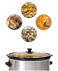 Elite Cuisine 8.5 Quart Stainless Steel Slow Cooker