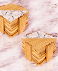 BergHOFF Bamboo 14-Pc. Coasters Set