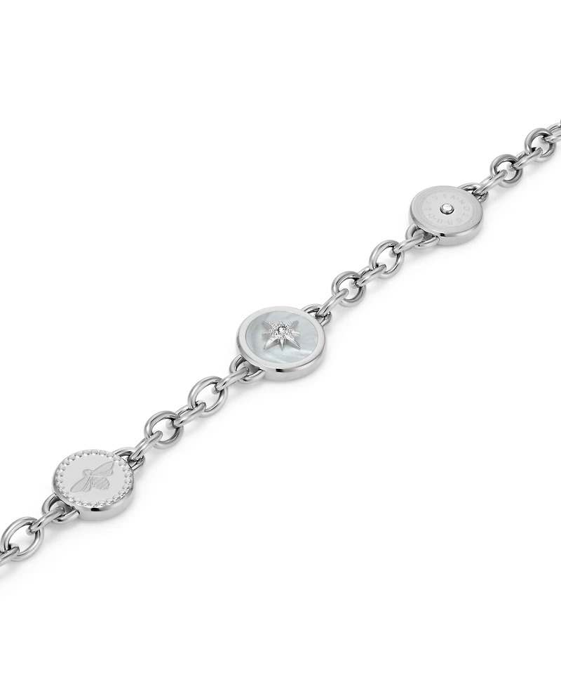 Olivia Burton Signature Charms Silver Tone Bracelet